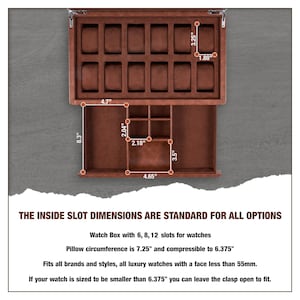 Multiple Slots Luxury PU Leather Watch Box for Men With Drawer, Watch ...