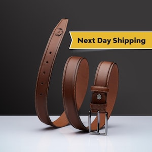 Regalo personalizado para papá, regalo de cuero personalizado para él - Cinturón de cuero grabado para hombres - Regalo del día del padre de cuero genuino - Regalo para papá