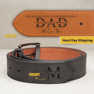 Cinturón personalizable para él, idea de regalo divertida, cinturón de cuero para aniversario, regalo único para novio, regalo del día del padre para esposo, texto grabado