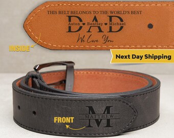 Customizable Belt for Him Fun Gift Idea, Leather Belt for Anniversary, Unique Boyfriend Gift, Fathers Day Gift for Husband, Engrave Text