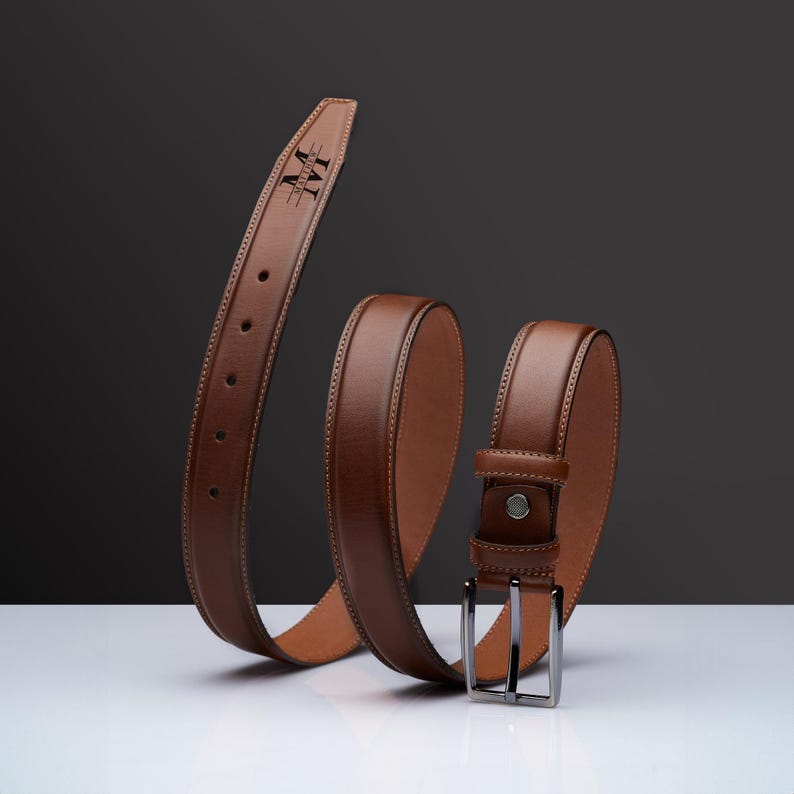 Customizable Dress Belt, Full Grain Leather Belt for Wedding & Anniversary, Romantic Gift for Boyfriend, Fathers Day Gift for Husband image 9