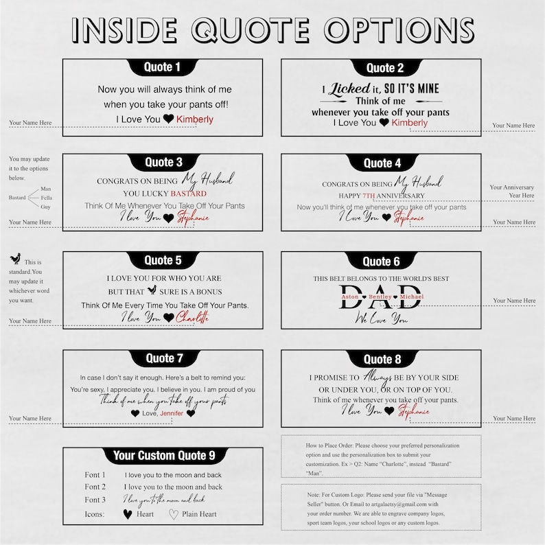 Customizable Belt for Him Fun Gift Idea, Leather Belt for Anniversary, Unique Boyfriend Gift, Fathers Day Gift for Husband, Engrave Text immagine 3