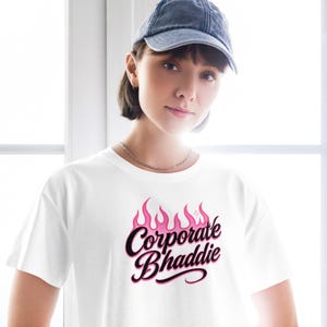 Y2K Corporate Baddie Crop Top – Soft Cotton Baby Tee, Aesthetic Officecore Fit, Summer Girlie Trend