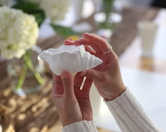 shell-shaped Jewelry dish, gypsum decorative tray, ring holder, trinket tray