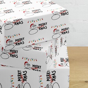 Funny Grumpy Snowman Wrapping Paper Sheets, Christmas Wrapping Paper, Holiday Gift Sheets, Christmas Gifts, Funny Wrapping Paper