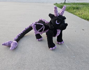 Wykonane na zamówienie: Smok szydełkowy - Amigurumi - Pluszowy - Mityczne stworzenie
