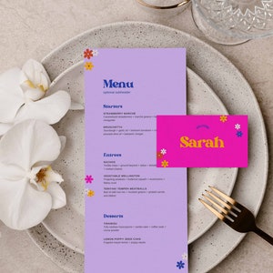 Carolina Wedding Menu template Canva
