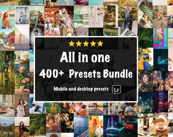 400 Lightroom-förinställningar, mobil- och skrivbordsfilter för Instagram-förinställningar för influencers och bloggare, filmisk samling
