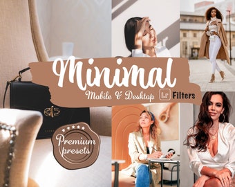 10 Minimal presets Lightroom natural filters instagram clean presets  for mobile lightroom desktop stylish preset for pinterest luxury