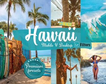 10 Hawaii-förinställningar Lightroom sommarfilter Instagram strandförinställningar filter för mobil Lightroom skrivbordsförinställning ö sand för Pinterest