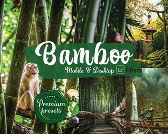 10 bambuskogsförinställningar Lightroom gröna filter Instagram naturförinställningar filter för mobil Lightroom skrivbordsförinställning tropisk Pinterest