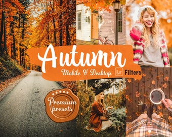 8 höstförinställningar, lightroom, höstfilter, instagram, orange förinställningar för mobil, lightroom, skrivbord, varmt och mysigt filter, pinterest-förinställning, gul