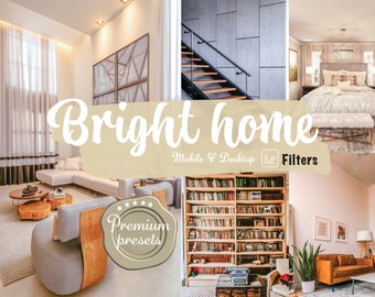 8 Lightroom-förinställningar för fastigheter, mobila filter, husförinställningar, Instagram, varma skrivbordsförinställningar, rent filter, förinställning för hem, interiör