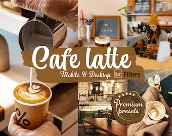 10 Latte presets Lightroom coffee filters instagram cafe presets  filters for mobile lightroom desktop presets mocha for pinterest