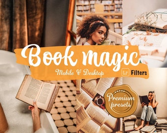 10 Bookstagram-förinställningar, Lightroom-filter för bokälskare, varma förinställningar för Instagram för mobil, Lightroom-skrivbord, boklig förinställning för Pinterest