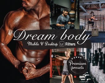 10 träningsförinställningar Lightroom gymfilter Instagram fitnessförinställningar för mobil skrivbord Lightroom-förinställning bodybuilderfilter Pinterest