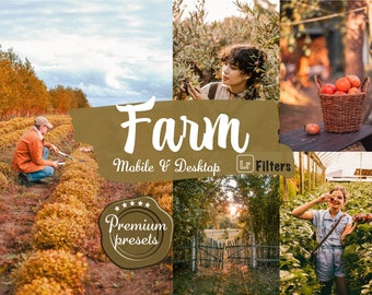 8 Lightroom-förinställningar för bondgårdar, trädgårdsfilter, rustika förinställningar för Instagram, mobil, Lightroom-förinställningar för skrivbord, landsbygdsförinställningar, organiska foton, Pinterest