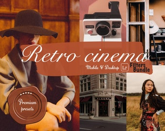 35+ Retro vintage Lightroom-förinställningar för mobil och dator, filmiska filter för Instagram, gammaldags förinställningar för filmfilter