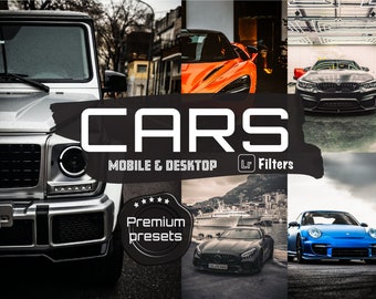 10 förinställningar för bilar, Lightroom-filter för Instagram, fordonsförinställningar, filmiska krom-filter för bilar, Lightroom-filter för mobila bilar