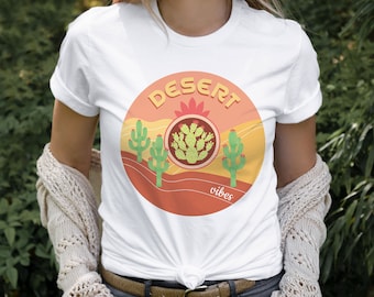 Desert Vibes Graphic Tee, Southwestern Cactus Shirt