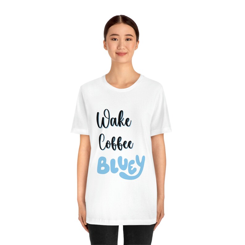 Buy Wake Coffee Bluey T-shirt Bluey Shirt Adult Bluey Shirt Online in ...