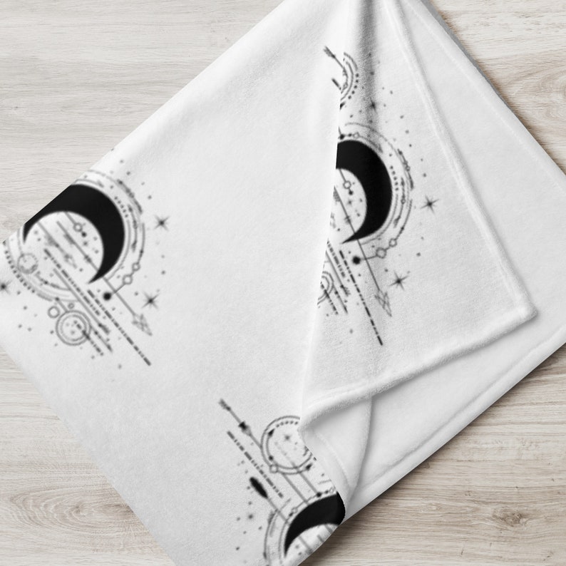 Mythical Moon Throw Blanket Etsy