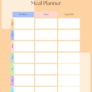 Digital Download - Weekly Meal Planner