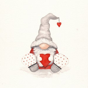 Valentine Gnome with Heart