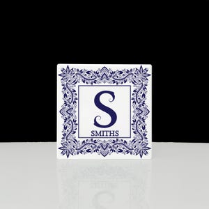 Personalized Custom Monogram Ceramic Drink Coasters,Gifts for Family,Business,HouseWarming,Anniversary,Wedding Gifts for Couples