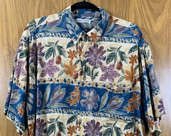 Pierre Cardin Hawaiian Style Button Up