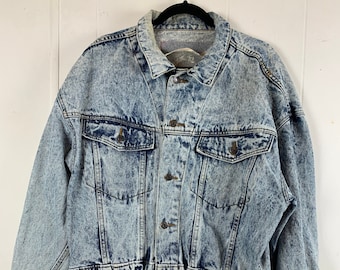 Jordache Oversized Acid Washed Denim Jacket