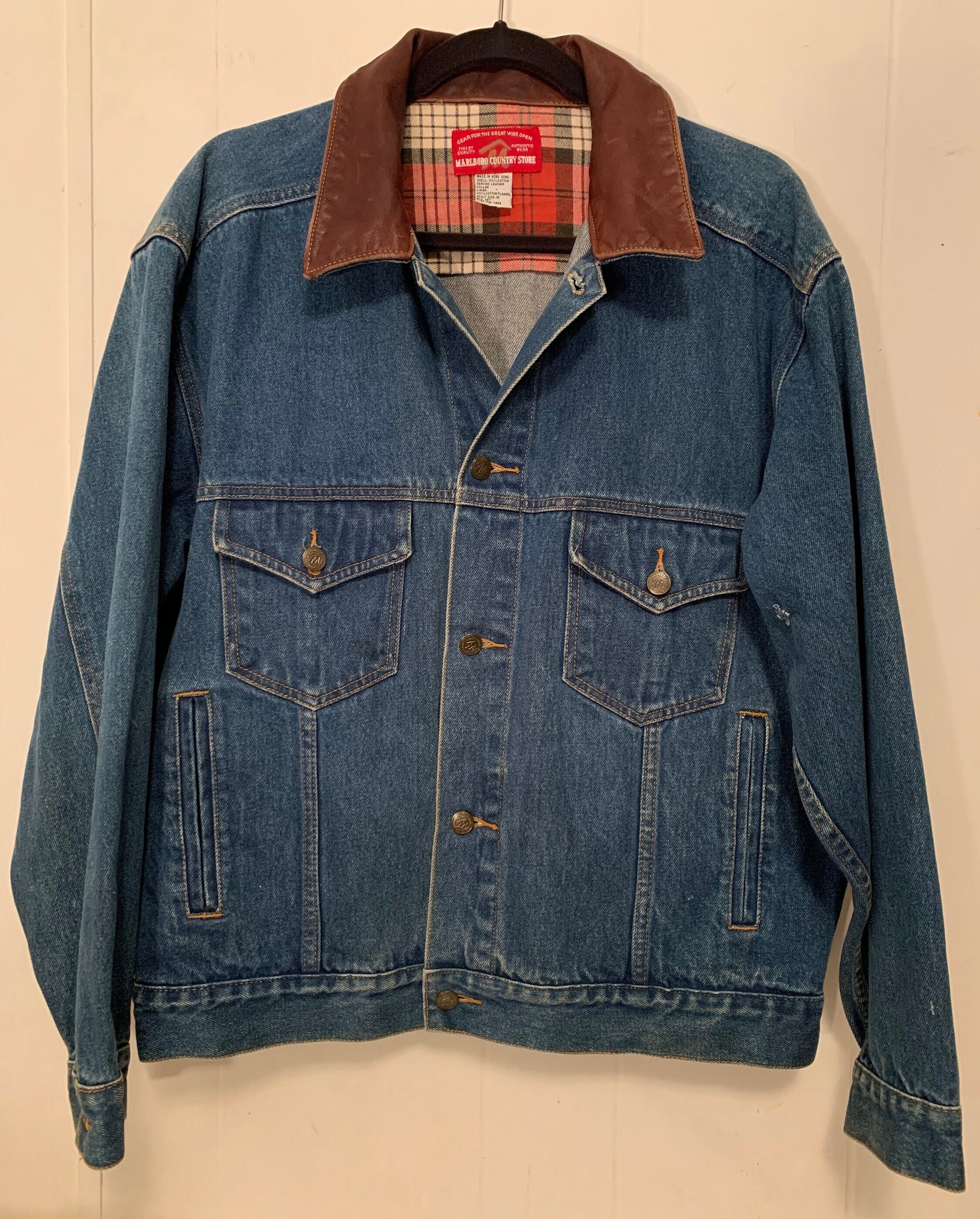 90s Vintage Marlboro Country Store Denim Jacket Etsy