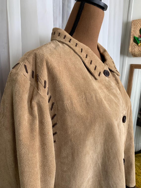 Quacker Factory Plus Size Suede Jacket with Wild … - image 6