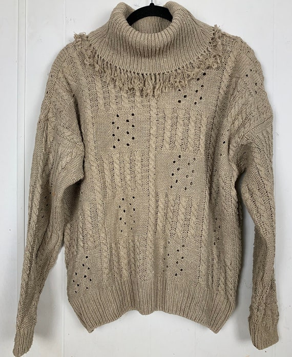 Clifford and Willis Fringed Turtleneck Sweater