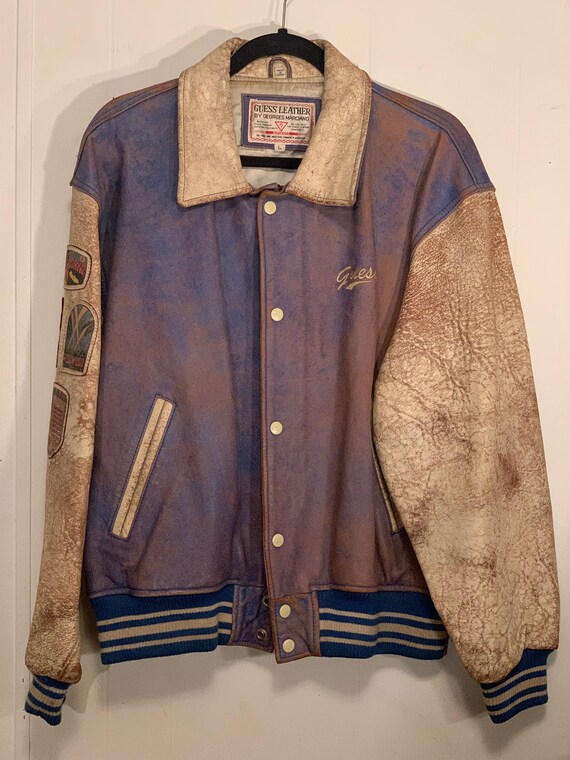 Vintage guess leather jacket Gem