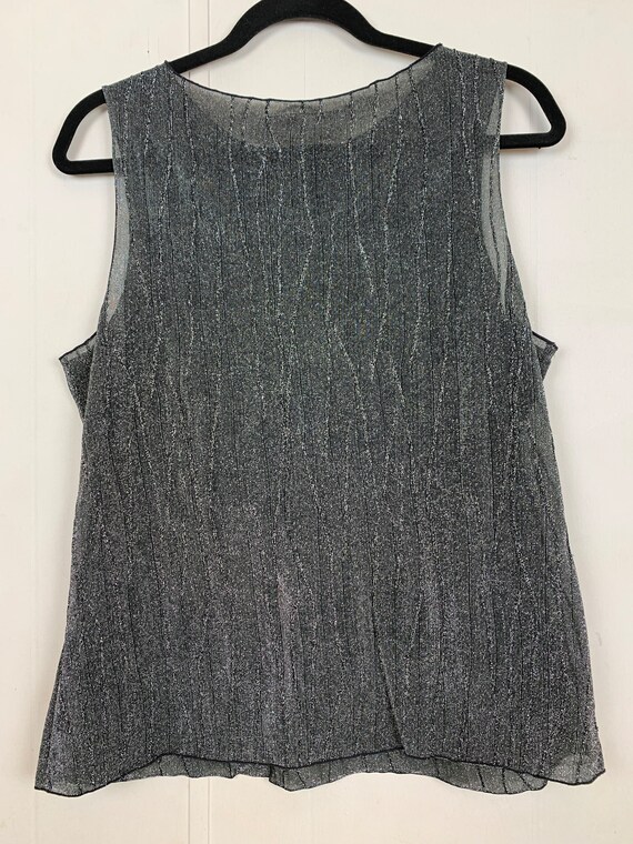 Norton Mc Naughton Silver Metallic Tank Top View 2