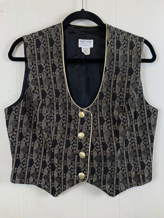 Hobby Horse Clothing Black and Gold Vest