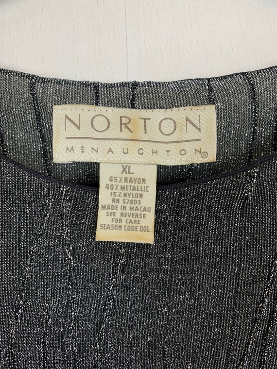 Norton Mc Naughton Silver Metallic Tank Top View 3