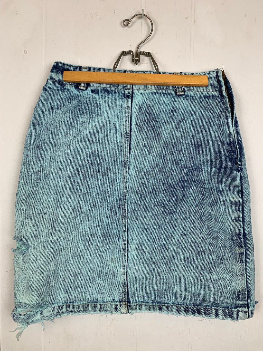 Sweet And Sour Denim Mini Skirt Sand Wash