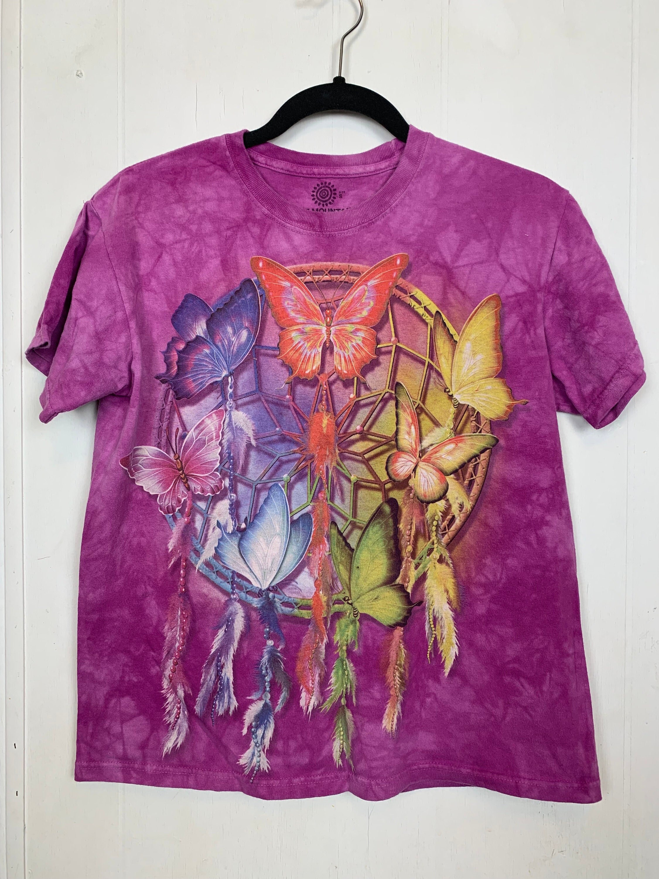 オーダー The Mountain Tie Dye Butterfly and Dreamcatcher T-shirt - Etsy