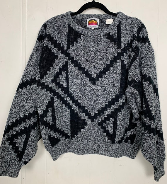 Miller Outerwear Black and Gray Sweater - image 1