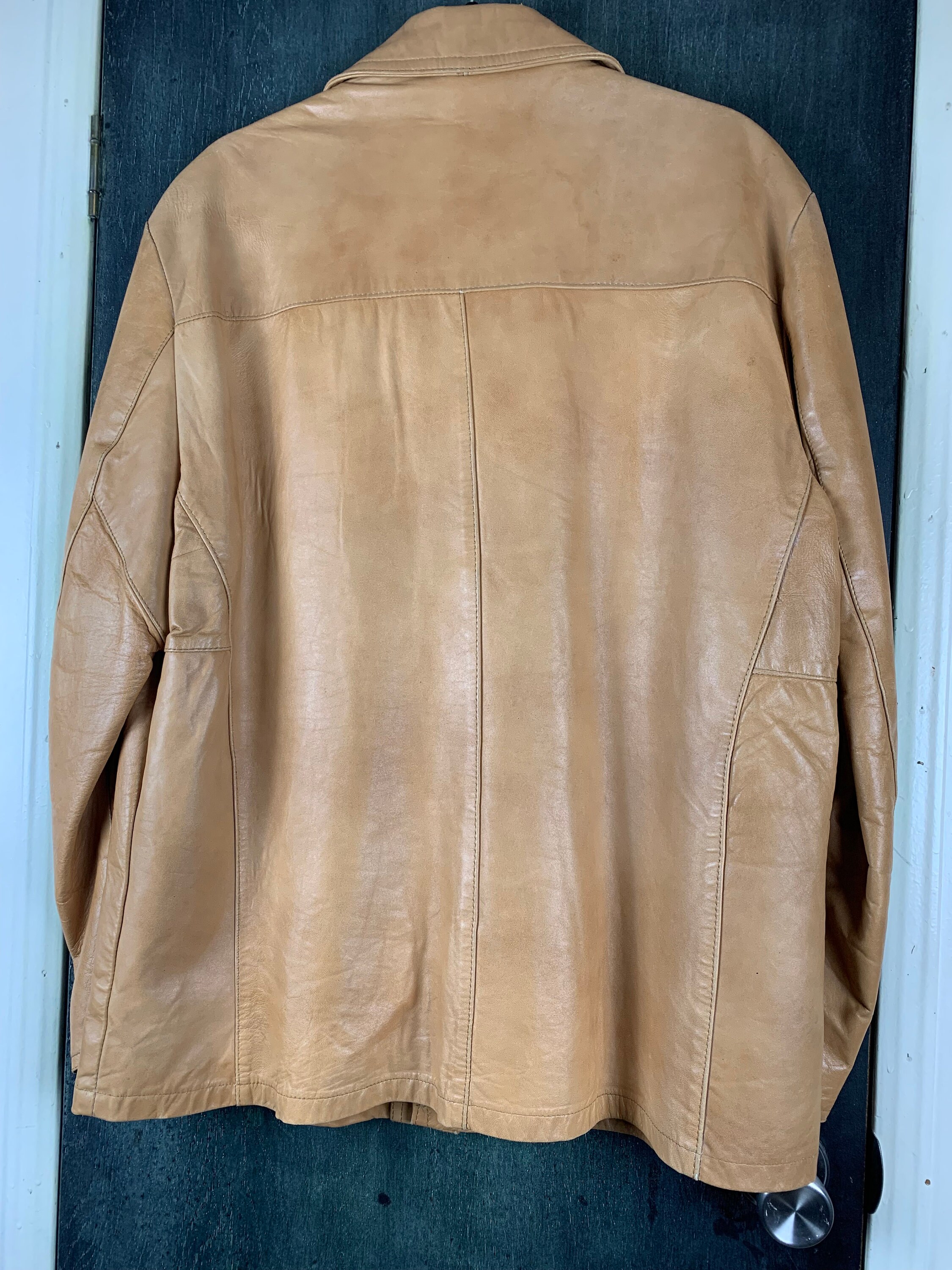 Silton California Tan Leather Jacket - Etsy