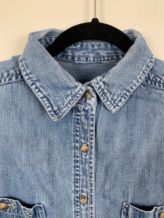 Winnie the Pooh Long Sleeve Denim Button Down - image 3