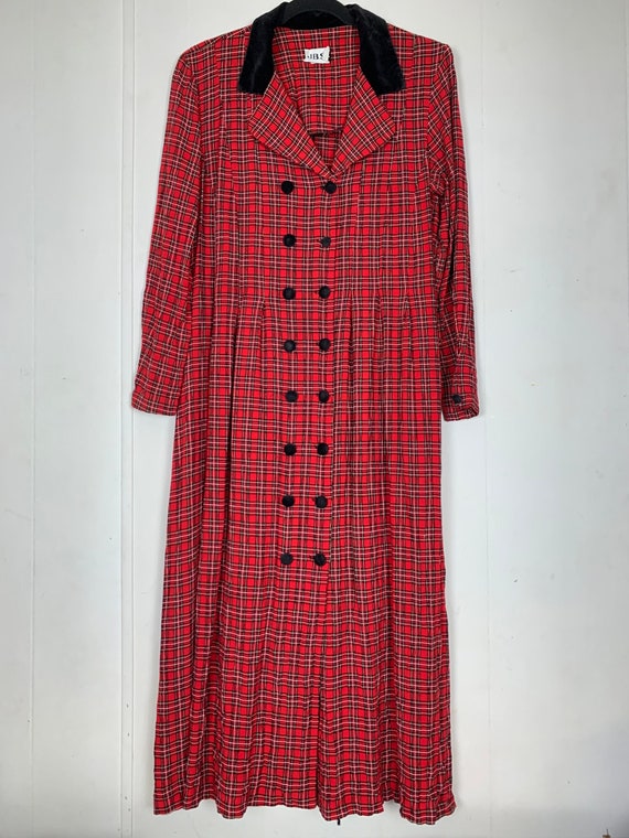 JBS Ltd. Red Plaid Holiday Dress