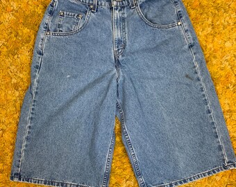 Vintage 1990s LEVIS Silvertab Baggy Jean SHORTS Size 27