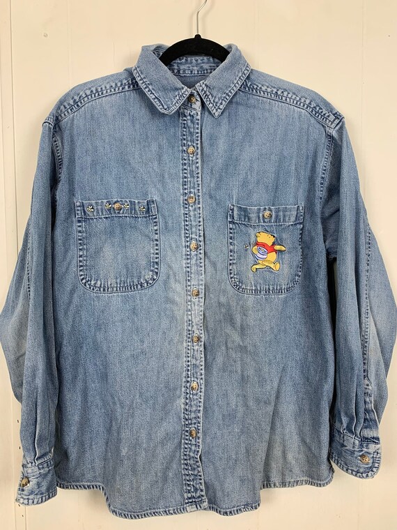 Winnie the Pooh Long Sleeve Denim Button Down - image 1