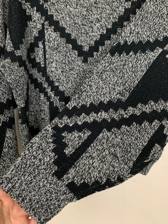 Miller Outerwear Black and Gray Sweater - image 4