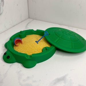 3D Printed Turtle Sand Box, Desk Decor, Zen Garden, Desk toy