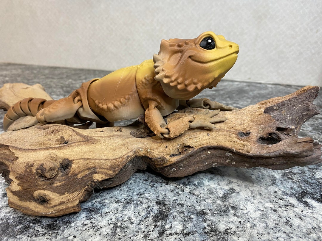 3d Printed Bearded Dragon Articulating Fidget Toy, Vibrant, Realistic, Animal Toys, Gifts for