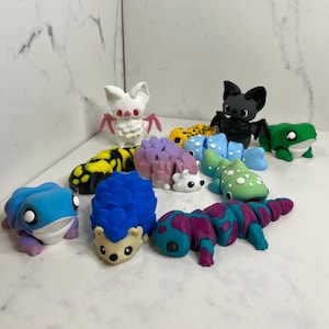 3Dプリントされた小さなフィジェットアニマル、感覚玩具、フィジェット玩具